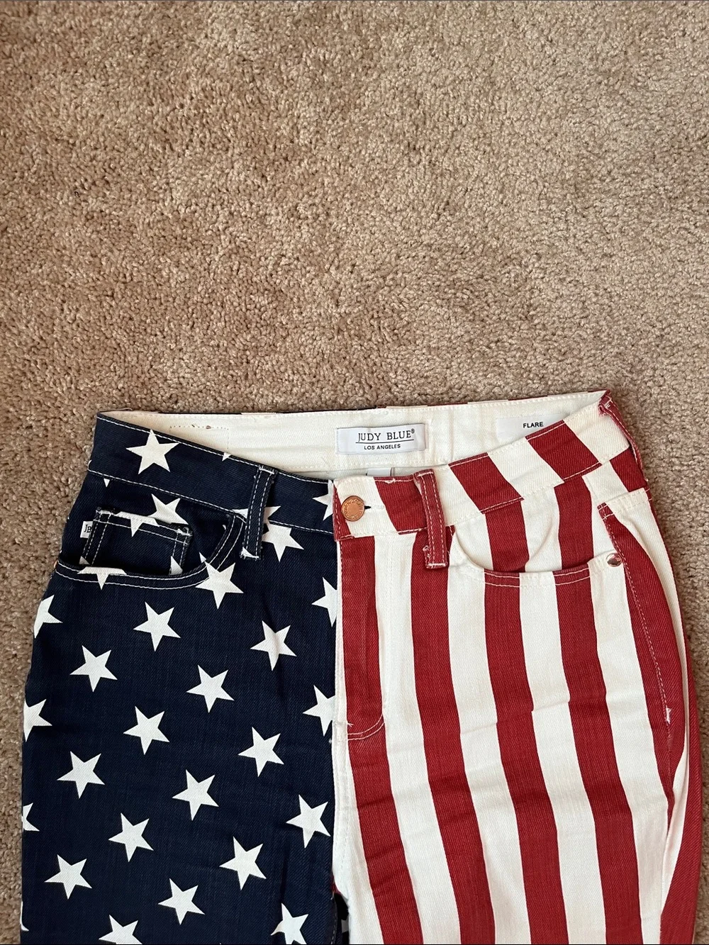 Judy Blue High Waist Flag Flare Jeans - Picture 4 of 13